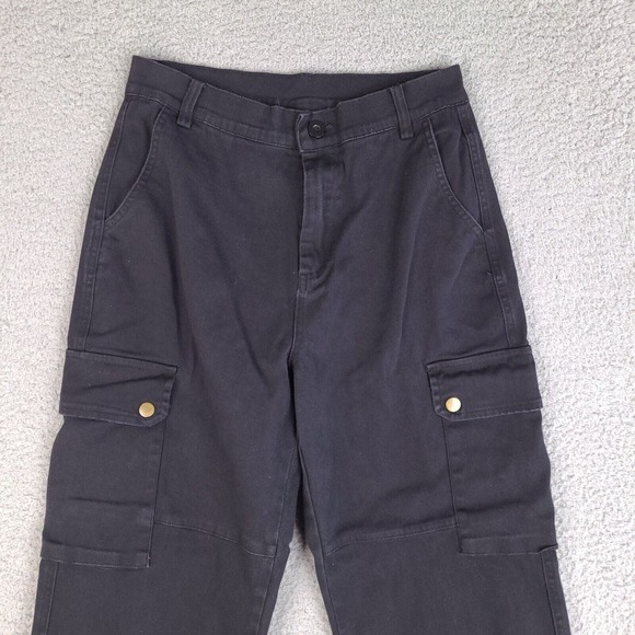 Riflessi‎ Cargo Pants Teen Youth Large 27x26.5 Black Stretch Elastic Ankle - Picture 3 of 15